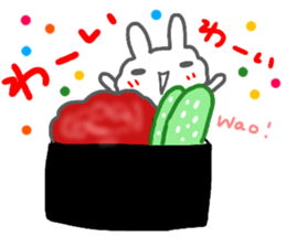 sushi rabbit sticker sticker #14356996
