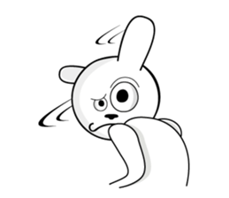 White rabbit is coming to town vol.2 sticker #14358269