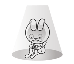 White rabbit is coming to town vol.2 sticker #14358293