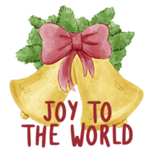 Watercolor Christmas sticker #14358958