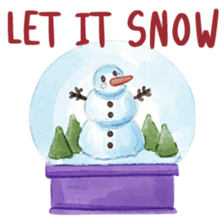 Watercolor Christmas sticker #14358959