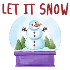 Watercolor Christmas sticker #14358959