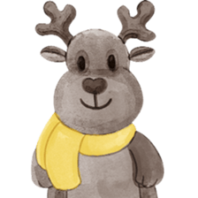 Watercolor Christmas sticker #14358963