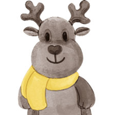 Watercolor Christmas sticker #14358963