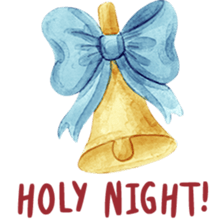 Watercolor Christmas sticker #14358964