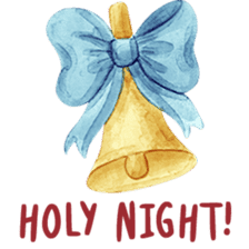 Watercolor Christmas sticker #14358964