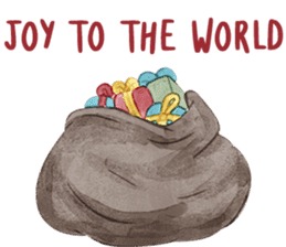 Watercolor Christmas sticker #14358965