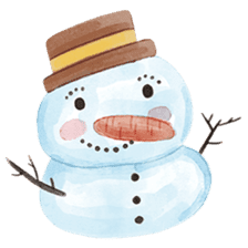 Watercolor Christmas sticker #14358966