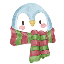 Watercolor Christmas sticker #14358968