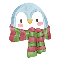 Watercolor Christmas sticker #14358968