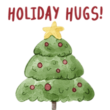 Watercolor Christmas sticker #14358970