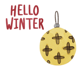 Watercolor Christmas sticker #14358971