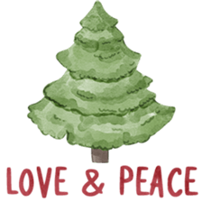 Watercolor Christmas sticker #14358973