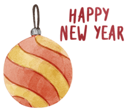 Watercolor Christmas sticker #14358974