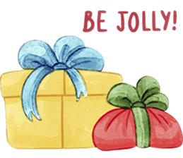 Watercolor Christmas sticker #14358975