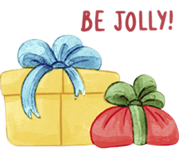 Watercolor Christmas sticker #14358975