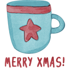 Watercolor Christmas sticker #14358978