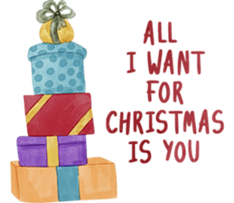 Watercolor Christmas sticker #14358979