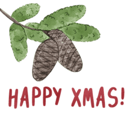 Watercolor Christmas sticker #14358981