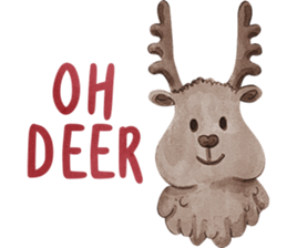 Watercolor Christmas sticker #14358982