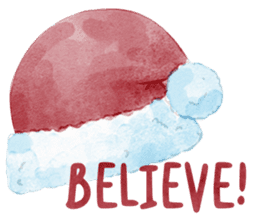Watercolor Christmas sticker #14358986