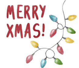 Watercolor Christmas sticker #14358992