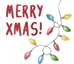 Watercolor Christmas sticker #14358992