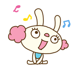 Perm rabbit (Natural) sticker #14359350