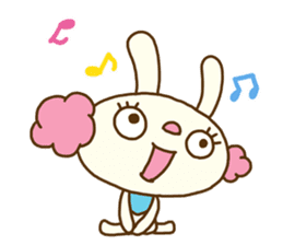 Perm rabbit (Natural) sticker #14359350