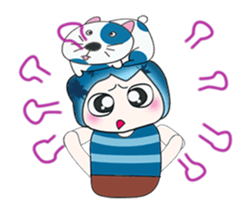 ...Mr. Hatori and Cat ..>< sticker #14359644