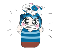 ...Mr. Hatori and Cat ..>< sticker #14359647