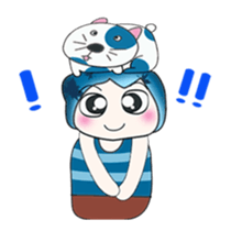 ...Mr. Hatori and Cat ..>< sticker #14359648