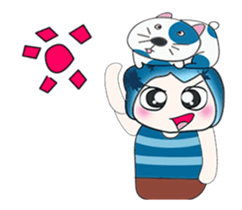 ...Mr. Hatori and Cat ..>< sticker #14359654