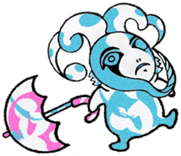cute blue creature1 Chinese(Traditional) sticker #14359810