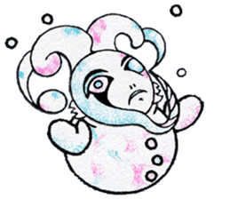 cute blue creature1 Chinese(Traditional) sticker #14359813