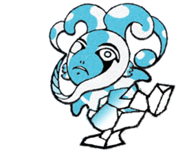 cute blue creature1 Chinese(Traditional) sticker #14359816