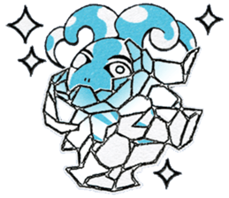 cute blue creature1 Chinese(Traditional) sticker #14359817
