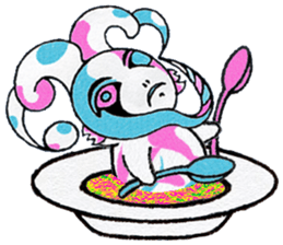 cute blue creature1 Chinese(Traditional) sticker #14359834