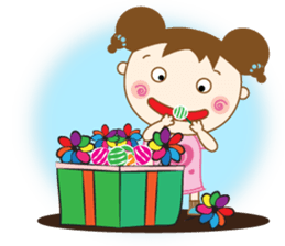 Cute Bibo Girl sticker #14360010