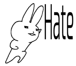 desperation Rabbit (English language) sticker #14360067