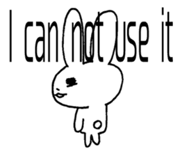desperation Rabbit (English language) sticker #14360077