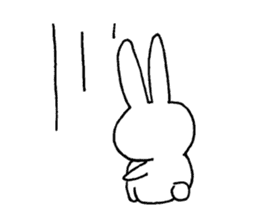 desperation Rabbit (English language) sticker #14360078