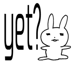 desperation Rabbit (English language) sticker #14360087