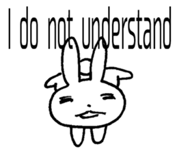 desperation Rabbit (English language) sticker #14360091