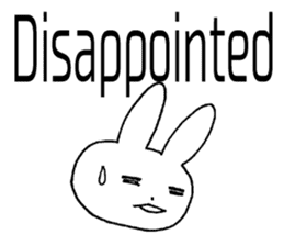desperation Rabbit (English language) sticker #14360099