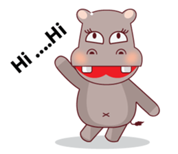 Very Cute Brown Hipopo sticker #14360742