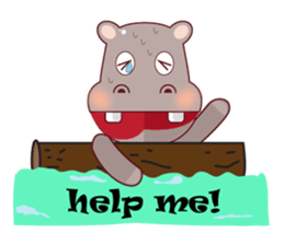 Very Cute Brown Hipopo sticker #14360744