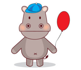 Very Cute Brown Hipopo sticker #14360745