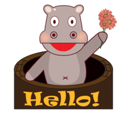 Very Cute Brown Hipopo sticker #14360746