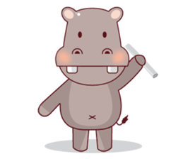 Very Cute Brown Hipopo sticker #14360747